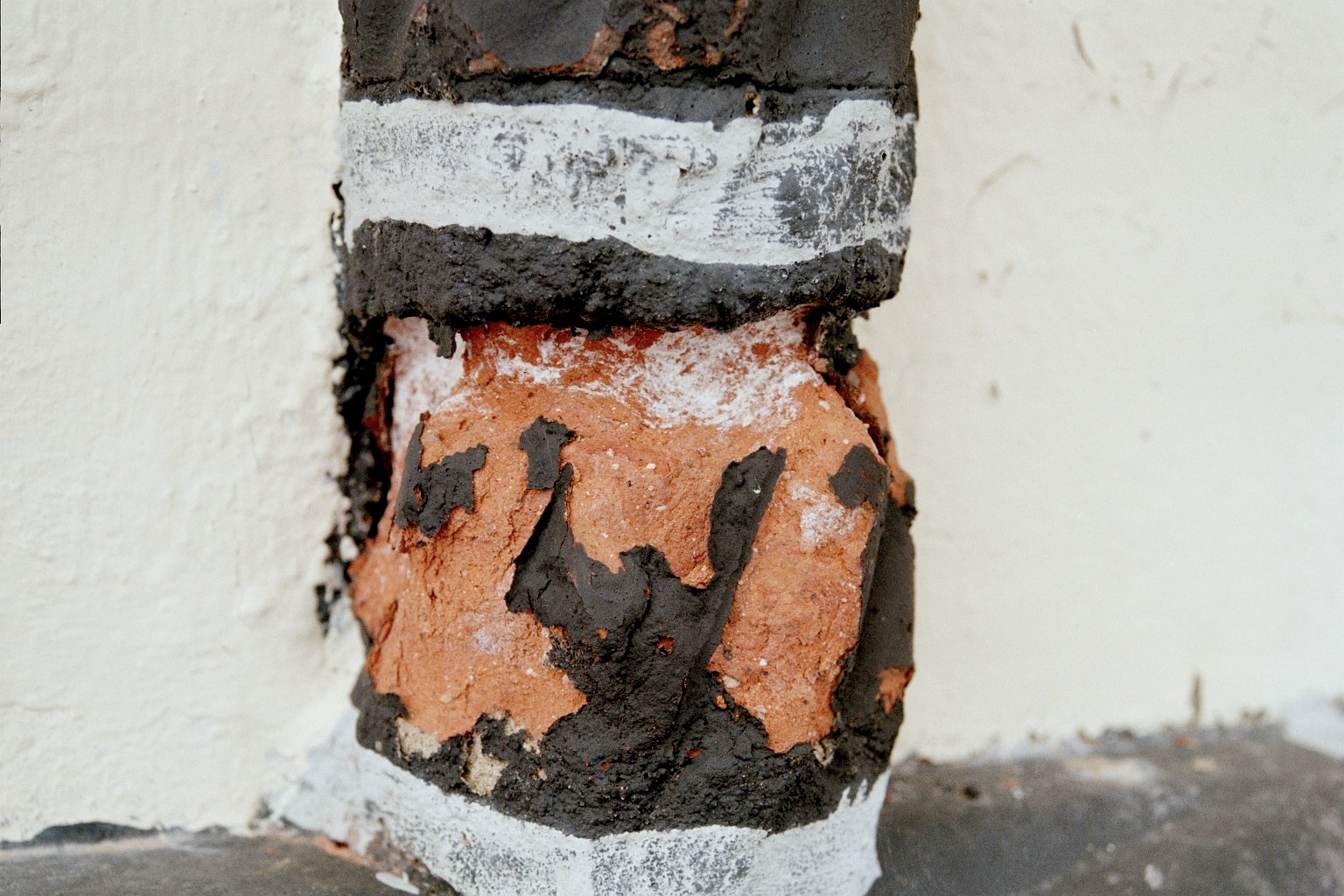 Figure 4: Salt causing damage to a molded brick