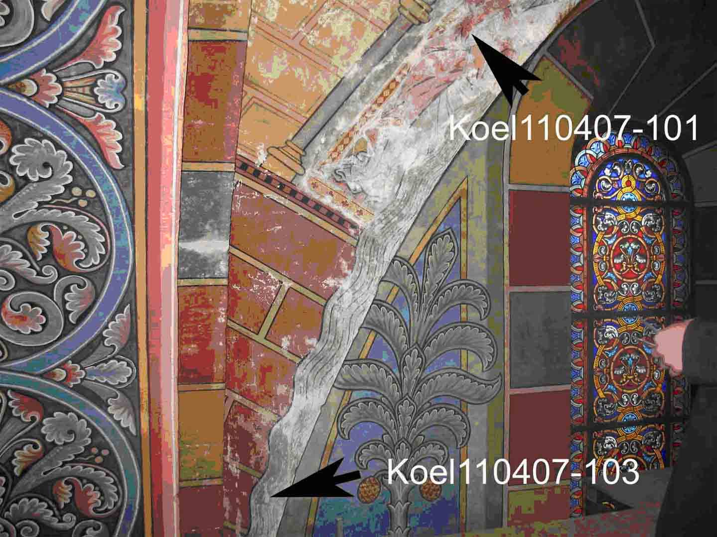 Figure 1. Salt damage of the wall paintings in the cathedral in Königslutter